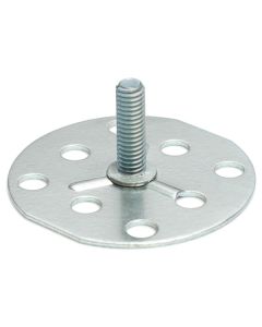 Threaded Stud on 50mm Round Base Plate - TS-LR-6075