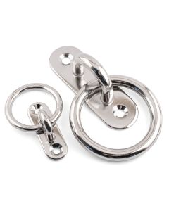 Oblong Pad Eye Plates with Ring - OBLONG-PAD-EYE-RING-A4-6 - 316 / A4 Stainless Steel