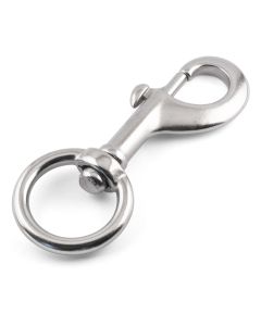 Swivel Round Eye Trigger Dog Lead Hooks - 316 / A4 Stainless Steel - SWIVEL-EYE-BOLTSNAP-A4-10522