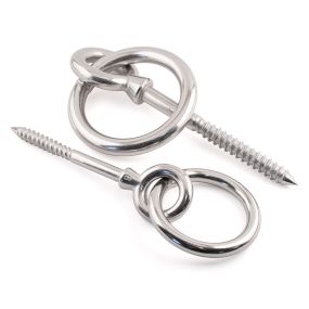 Ring Eye Bolts With Thread - 316 / A4 Stainless Steel