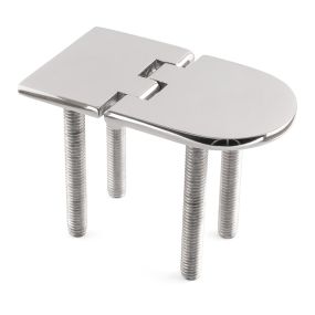 Oval Hinge with Threaded Studs - 316 / A4 Stainless Steel