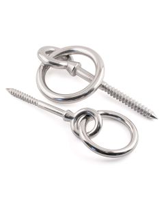 Ring Eye Bolts With Thread  - 316 / A4 Stainless Steel