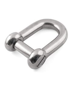 Countersunk D Shackles Slotted Flush Pin - 316 / A4 Stainless Steel