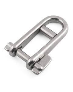 Long Double Bar D Shackles with Locking Pin - 316 / A4 Stainless Steel