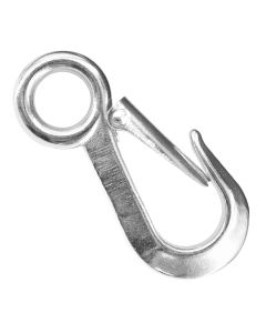 Large Eye Sling Hooks with Safety Latch - 316 / A4 Stainless Steel - EYE-HOOK-WITH-LATCH-A4-19