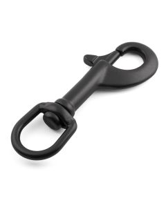 Matt Black Swivel Eye Trigger Dog Lead Hooks - SWIVEL-EYE-BOLTSNAP-A4-6410-MB - 316 / A4 Stainless Steel