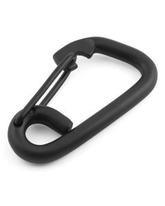 Matt Black Formed Eye Carbine Hooks - 316 / A4 Stainless Steel - SPRING-SNAP-A4-6060-MATTBLK