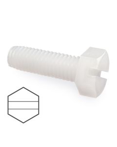 Nylon Slotted Hex Screws