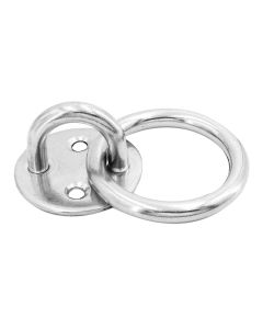 Round Eye Plates with Ring - 316 / A4 Stainless Steel - ROUND-EYE-PLATE-RING-A4-5