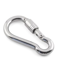 Self Locking Carbine Snap Hooks - SPRING-HOOK-SELF-LOCK-A4-5 - 316 / A4 Stainless Steel