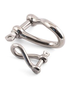 Twisted D Shackles - 316 / A4 Stainless Steel