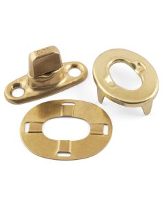 Two Hole Common Sense Turnbutton - Brass