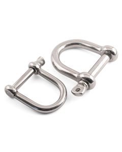 Wide Jaw D Shackles - 316 / A4 Stainless Steel