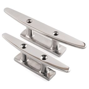 2 Hole Low Flat Top Cleats - 316 / A4 Stainless Steel