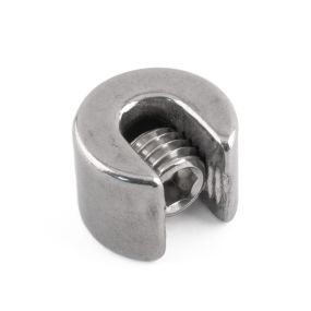 Wire Rope End Stopper with 1 Grub Screw - 316 / A4 Stainless Steel