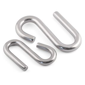 Long Arm S Hooks - 316 / A4 Stainless Steel