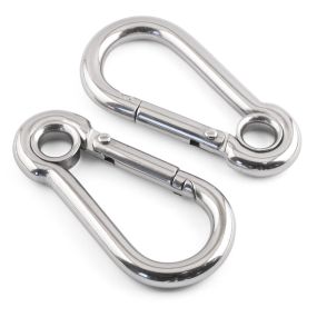 Spring Hooks With Eyelet - 316 / A4 Stainless Steel