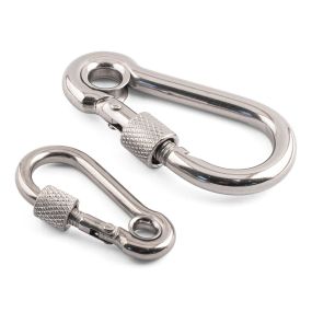 Spring Hooks With Eyelet & Screw Gate - 316 / A4 Stainless Steel