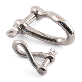 Twisted D Shackles - 316 / A4 Stainless Steel