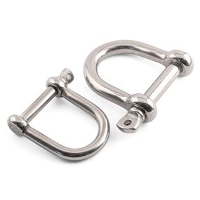 Wide Jaw D Shackles - 316 / A4 Stainless Steel